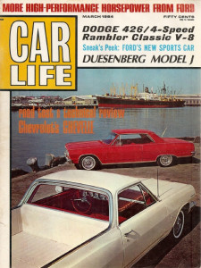 CAR LIFE 1964 MAR - CHEVELLE TESTED, 426 WEDGE, THUNDERBOLT, NEW FORD 427S 